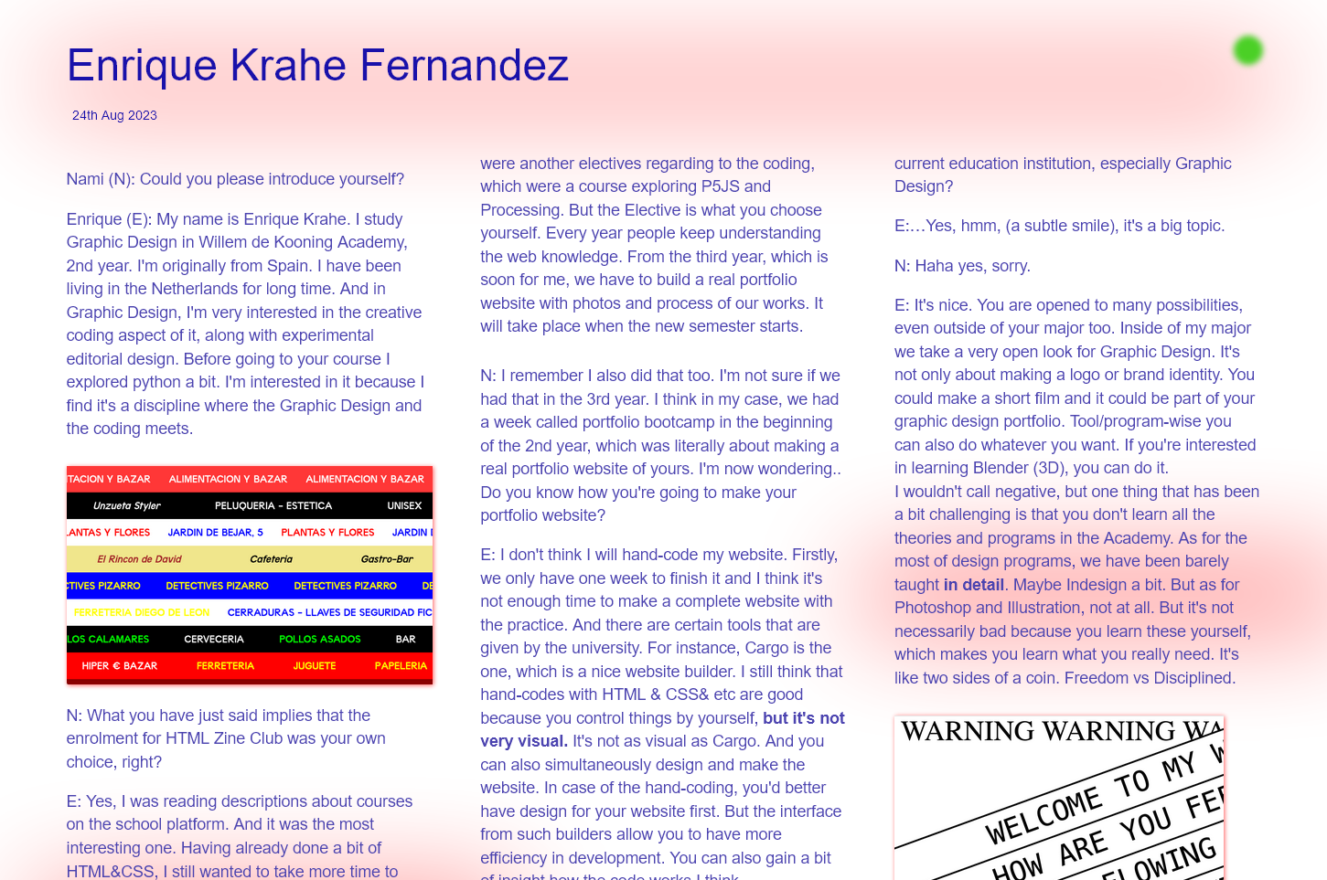 Zine by Enrique Krahe Fernandez