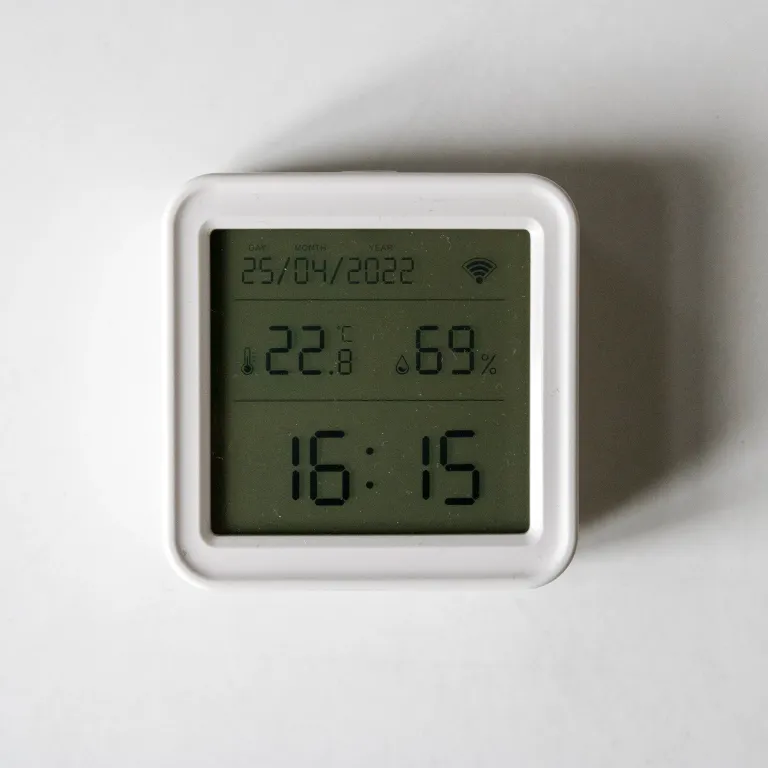 Frontal view of the temperature sensor