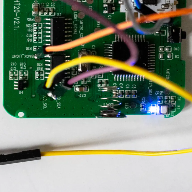 Wires connected to controlling pins on a PCB